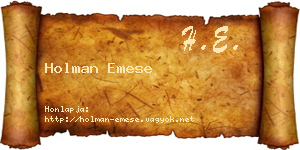 Holman Emese névjegykártya